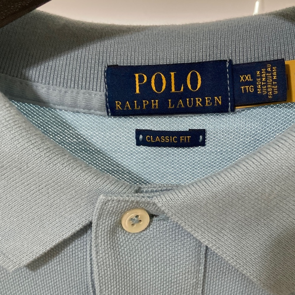 Polo by Ralph Lauren Men's Polo Shirt - Light Blue